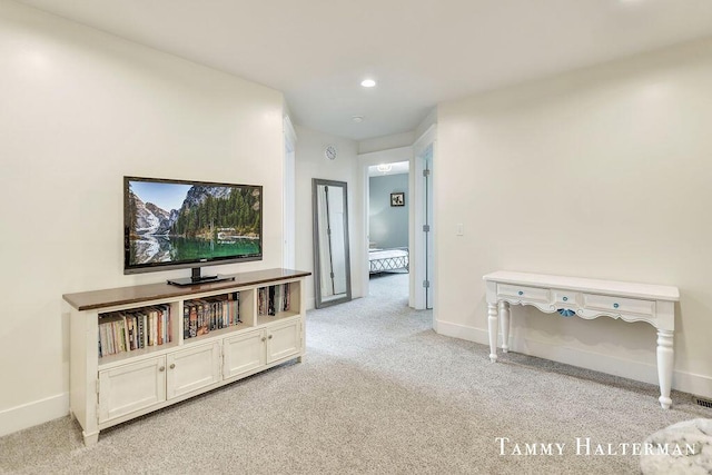 6129 W Bay Ct, Hudsonville, MI 49426 - corridor with light colored carpet and recessed lighting