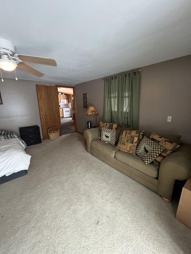 9279 S Forman Rd, Baldwin, MI 49304 - carpeted bedroom with a ceiling fan