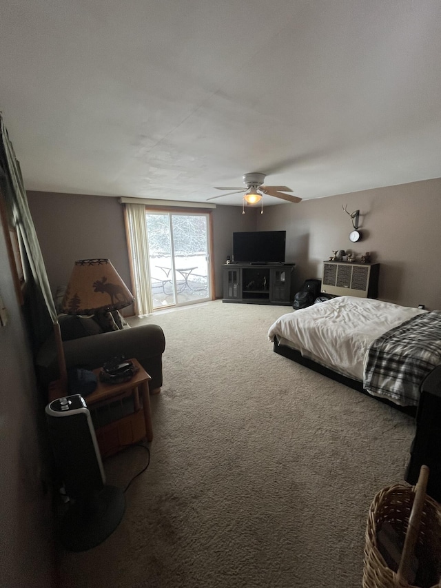 9279 S Forman Rd, Baldwin, MI 49304 - bedroom with carpet flooring and ceiling fan