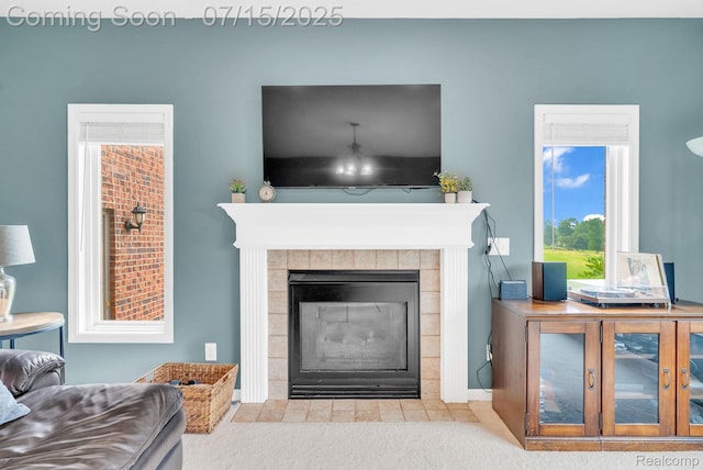 11656 Kings Colony, Grand Blanc, MI 48439 - living room featuring a fireplace