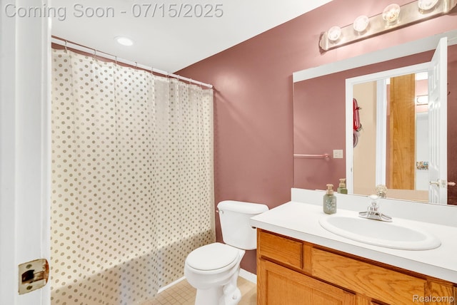 11656 Kings Colony, Grand Blanc, MI 48439 - bathroom with vanity, a shower with curtain, and tile patterned floors
