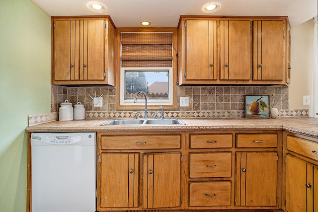 275 W State St, Coldwater, MI 49036 - kitchen with dishwasher, light countertops, backsplash, and recessed lighting