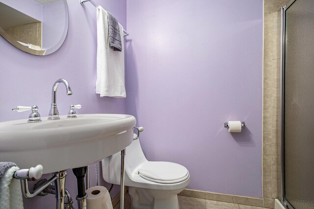 275 W State St, Coldwater, MI 49036 - full bathroom with tile patterned flooring and a stall shower