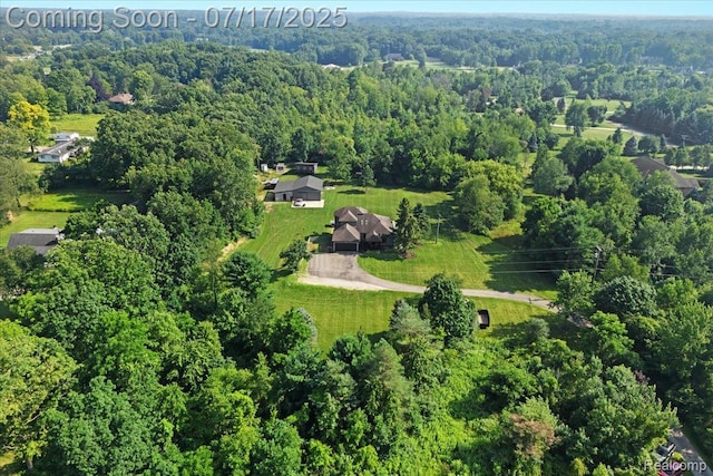 61353 W 8 Mile Rd, South Lyon, MI 48178 - aerial view of property's location featuring a forest