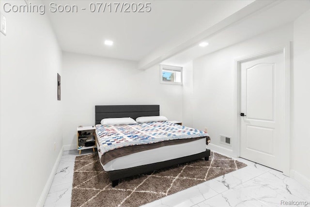 61353 W 8 Mile Rd, South Lyon, MI 48178 - bedroom with marble finish floors and recessed lighting