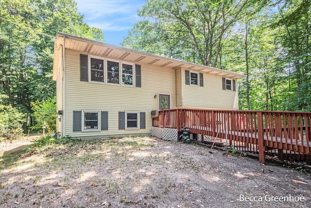 14180 168th Ave, Grand Haven, MI 49417 - view of front of home featuring a wooden deck