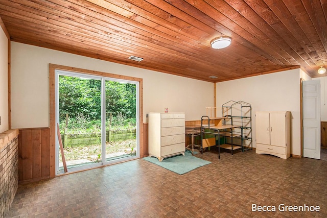 14180 168th Ave, Grand Haven, MI 49417 - misc room featuring wainscoting, wood ceiling, and wood walls