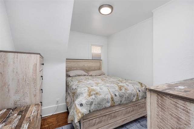 3921 Three Mile Dr, Detroit, MI 48224 - bedroom featuring ornamental molding and wood finished floors