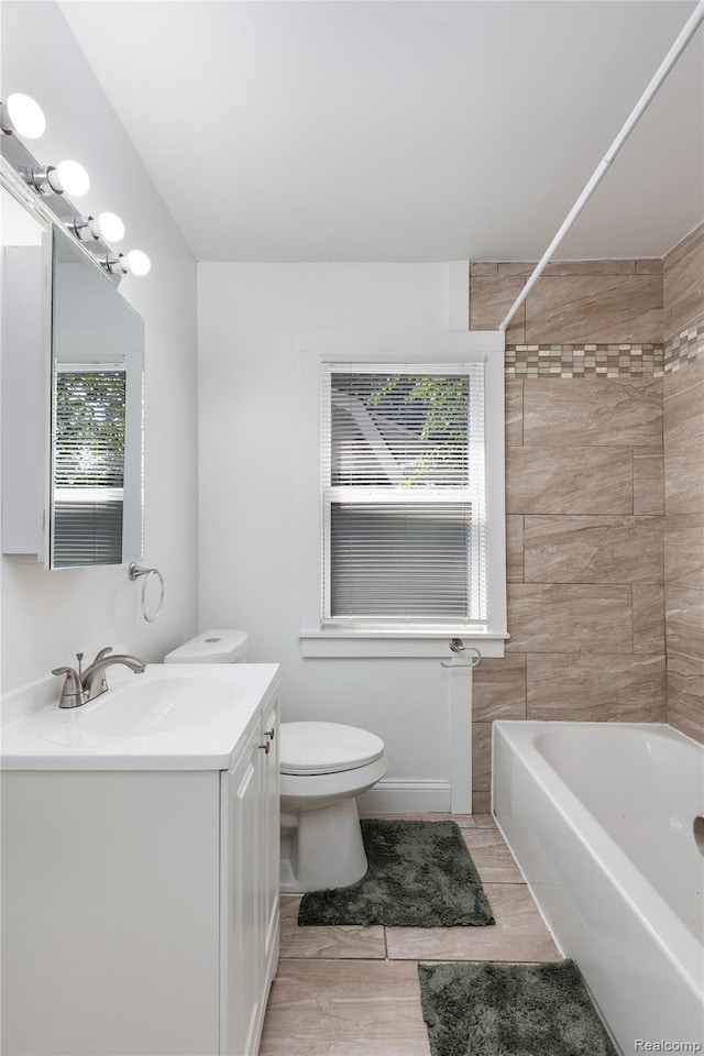 3921 Three Mile Dr, Detroit, MI 48224 - full bath featuring vanity and washtub / shower combination