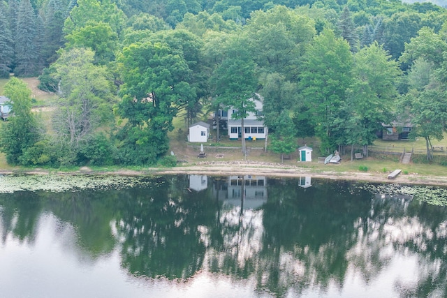 3110 13 Mile Rd, Remus, MI 49340 - aerial view of property's location featuring a large body of water
