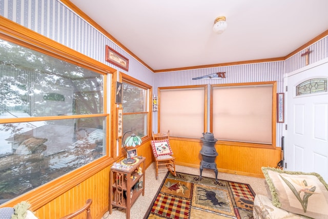 3110 13 Mile Rd, Remus, MI 49340 - sunroom / solarium with crown molding and carpet