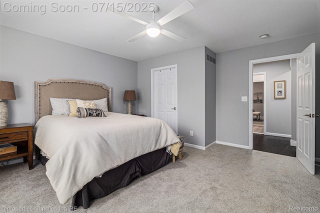 23331 Sawgrass Ct S, South Lyon, MI 48178 - bedroom with carpet flooring and a ceiling fan