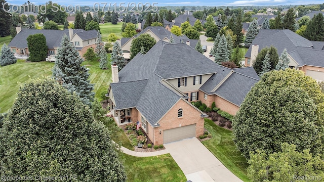 23331 Sawgrass Ct S, South Lyon, MI 48178 - aerial perspective of suburban area