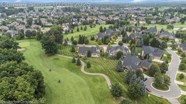 23331 Sawgrass Ct S, South Lyon, MI 48178 - aerial view of residential area featuring a golf course