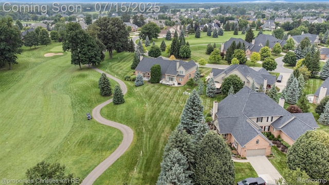 23331 Sawgrass Ct S, South Lyon, MI 48178 - aerial view of residential area with a golf club