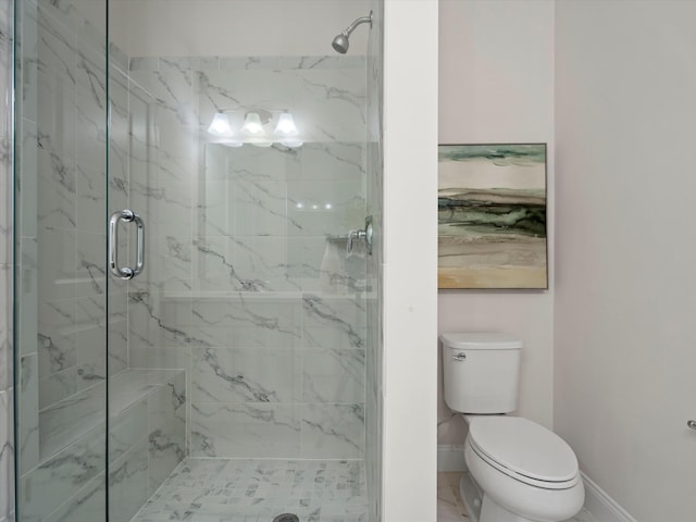 3064 N Spurway Dr, Ann Arbor, MI 48105 - bathroom featuring a marble finish shower and toilet