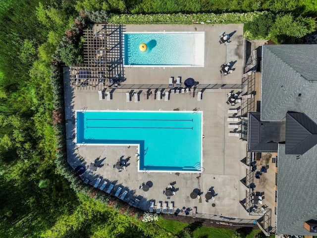 3064 N Spurway Dr, Ann Arbor, MI 48105 - drone / aerial view of a pool area
