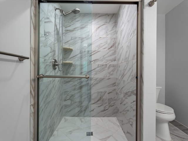 3064 N Spurway Dr, Ann Arbor, MI 48105 - bathroom with toilet and a marble finish shower