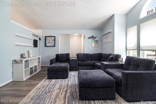 761 Stoney Dr, South Lyon, MI 48178 - living room featuring wood finished floors and baseboards