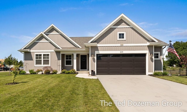 3171 Timberpine Ave, Holland, MI 49424 - craftsman-style home with driveway, a garage, and board and batten siding