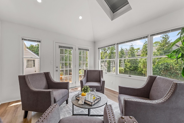1618 Birmingham Blvd, Birmingham, MI 48009 - sunroom featuring french doors and vaulted ceiling