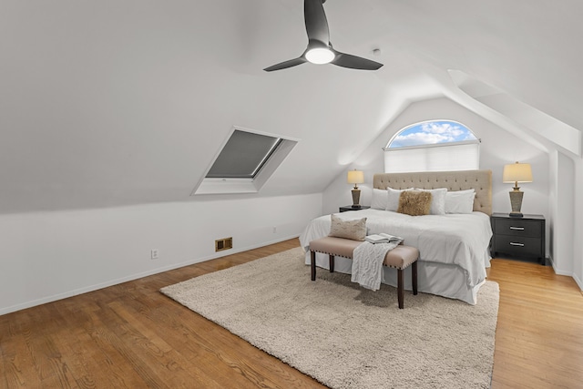 1618 Birmingham Blvd, Birmingham, MI 48009 - bedroom with vaulted ceiling, light wood-style flooring, and ceiling fan