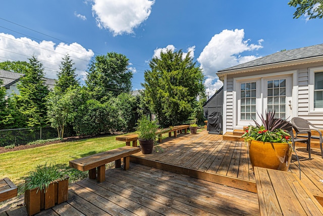 1618 Birmingham Blvd, Birmingham, MI 48009 - wooden deck featuring french doors