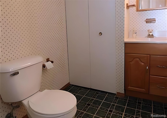 10352 Gulley St, Taylor, MI 48180 - half bathroom featuring vanity and tile patterned flooring
