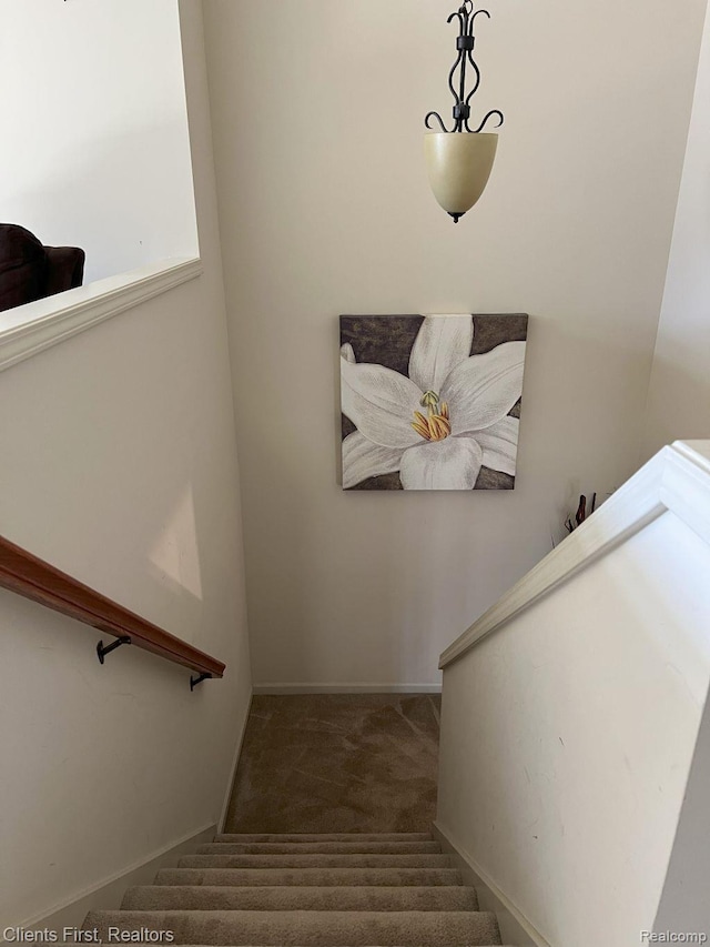 1082 Paddock Dr Unit 78, South Lyon, MI 48178 - stairs with carpet and baseboards