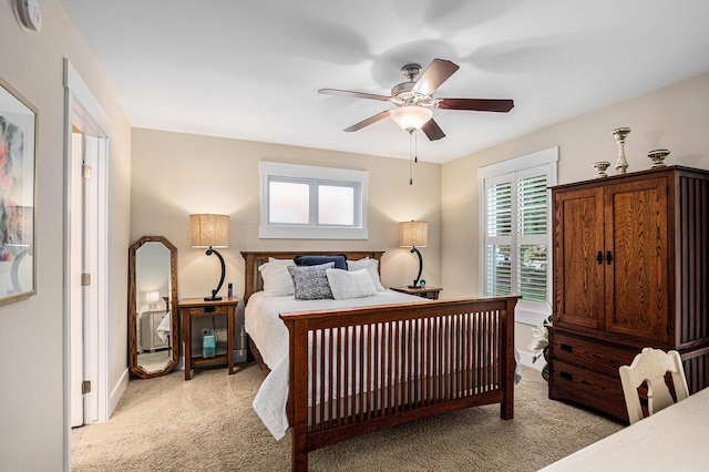 330 Rachaels Way, Spring Lake, MI 49456 - bedroom with light carpet and a ceiling fan
