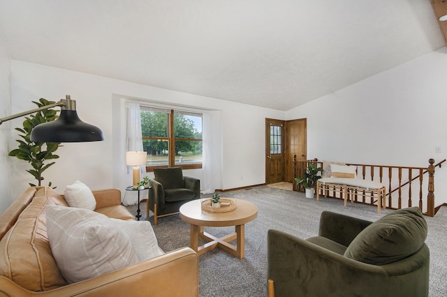 8728 Cottonwood Dr, Jenison, MI 49428 - living room with carpet flooring and lofted ceiling