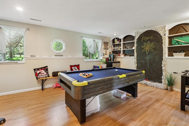 3439 N Mill Rd, Dryden, MI 48428 - recreation room with billiards and wood finished floors