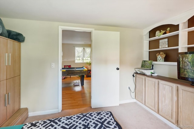 3439 N Mill Rd, Dryden, MI 48428 - bedroom with light carpet and baseboards