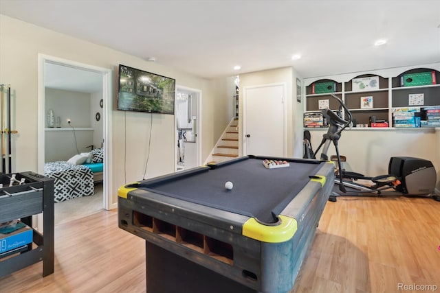 3439 N Mill Rd, Dryden, MI 48428 - game room with light wood-type flooring and billiards