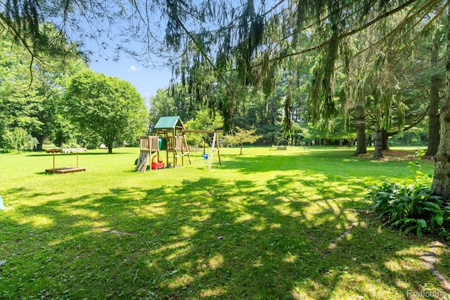 3439 N Mill Rd, Dryden, MI 48428 - view of grassy yard featuring a playground