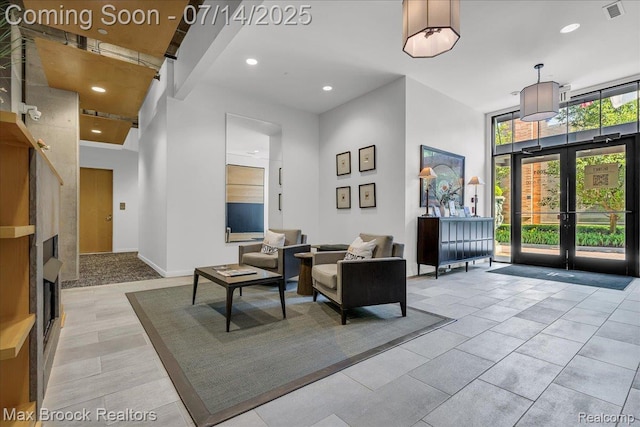 2051 Villa Rd Unit 302, Birmingham, MI 48009 - common area featuring a high ceiling and recessed lighting
