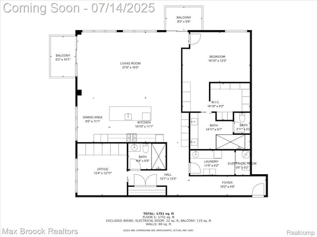 2051 Villa Rd Unit 302, Birmingham, MI 48009 - view of floor plan / room layout