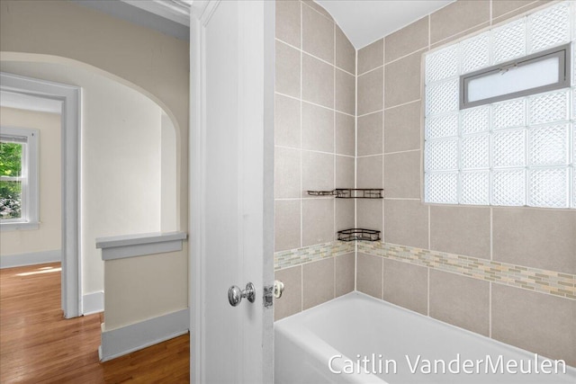 1340 Ashland Ave NE, Grand Rapids, MI 49505 - full bathroom with baseboards and wood finished floors