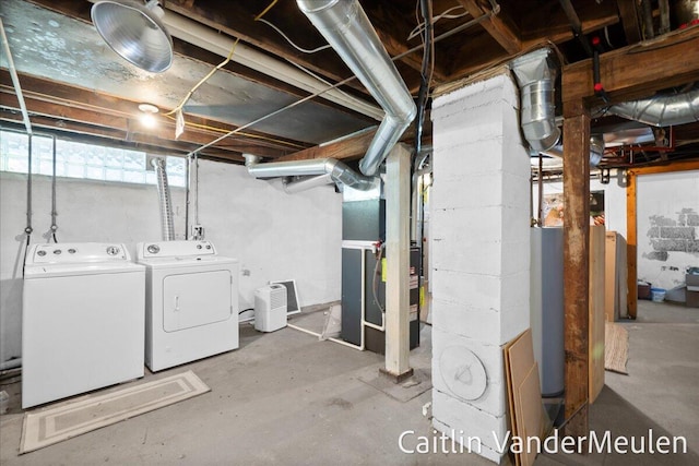 1340 Ashland Ave NE, Grand Rapids, MI 49505 - basement with washing machine and clothes dryer and heating unit