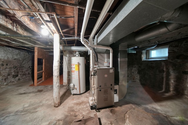 350 N Horton St, Jackson, MI 49202 - basement with water heater and heating unit