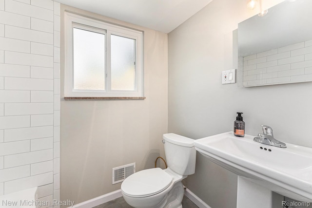 23306 Greencrest St, Saint Clair Shores, MI 48080 - half bathroom with toilet and baseboards