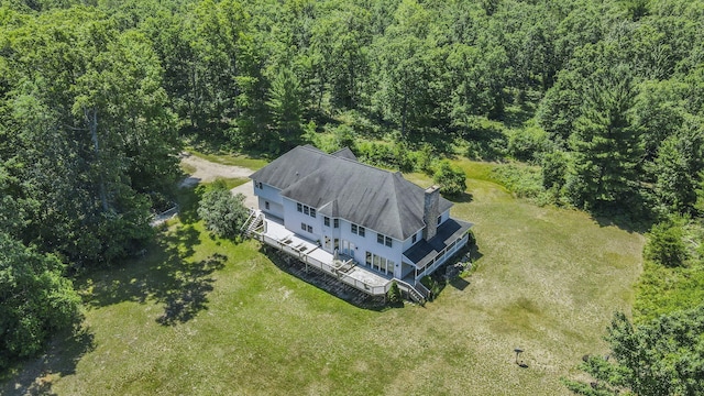626 Skocelas Rd N, Manistee, MI 49660 - aerial view of property and surrounding area featuring a forest