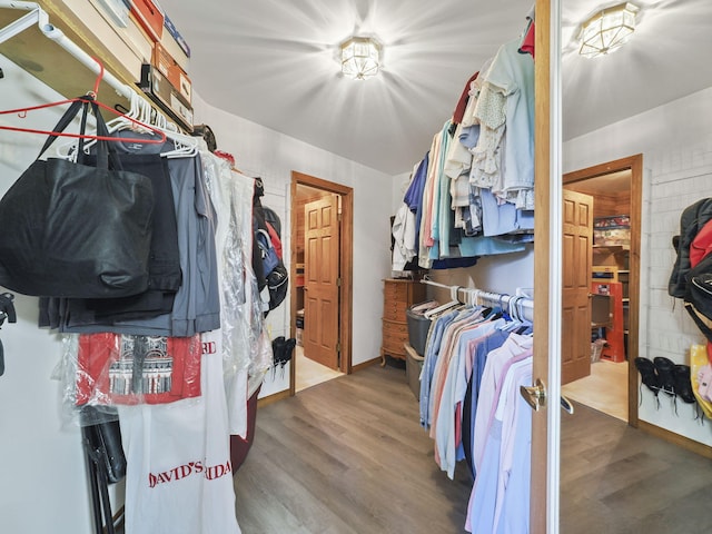 626 Skocelas Rd N, Manistee, MI 49660 - spacious closet with wood finished floors