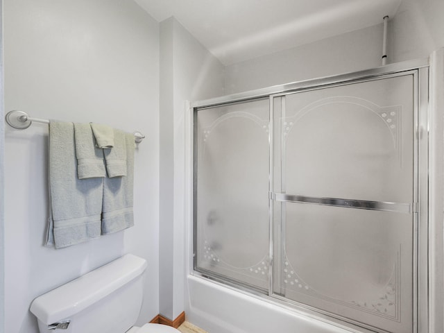 626 Skocelas Rd N, Manistee, MI 49660 - full bath with toilet and combined bath / shower with glass door