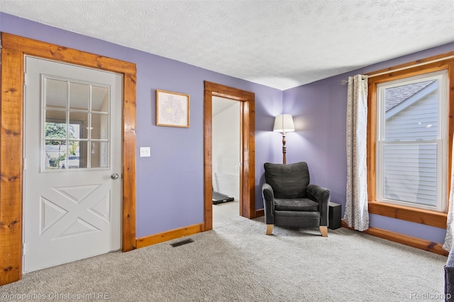 128 N Mary St, Marine City, MI 48039 - sitting room with carpet floors and a textured ceiling
