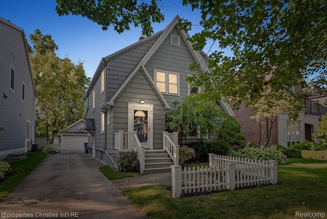 532 Wallace St, Southfield, MI 48009 - view of front of house featuring an outbuilding and a garage