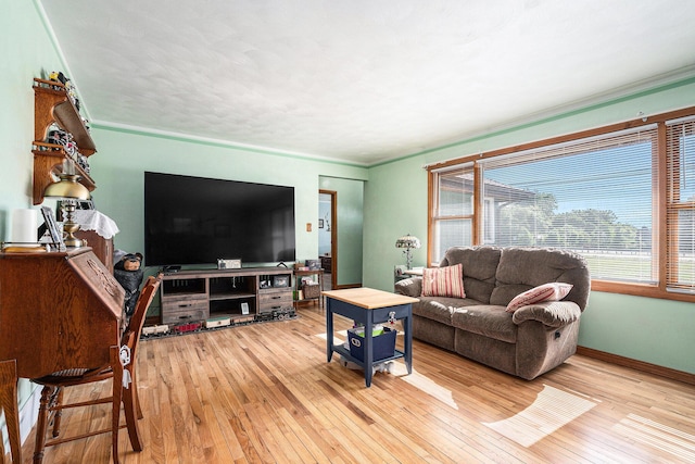 53266 US-131, Three Rivers, MI 49093 - living area with hardwood / wood-style floors and ornamental molding