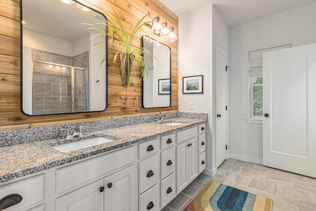 6217 S Trailwoods Dr, Ann Arbor, MI 48103 - full bath featuring a shower stall and double vanity