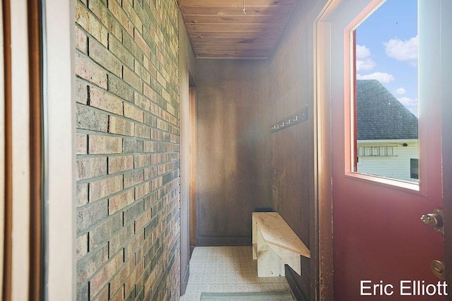 4305 76th St SW, Byron Center, MI 49315 - exterior space featuring brick wall and wooden ceiling