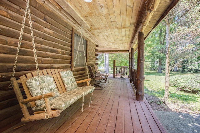 11463 Snowshoe Dr, Plainwell, MI 49080 - view of wooden porch
